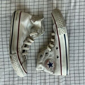 Converse Kids High-Top Sneakers - Cream and Blue